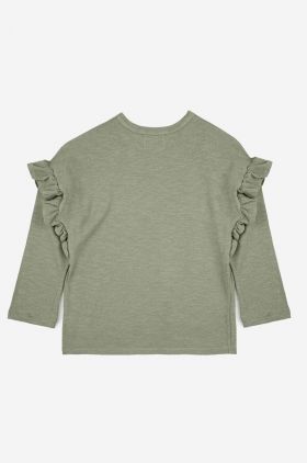 Bobo Choses longsleeve din bumbac pentru copii culoarea verde