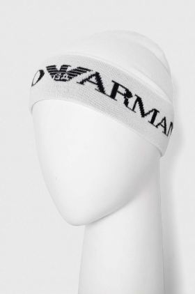 Emporio Armani șapcă și eșarfă pentru copii culoarea alb