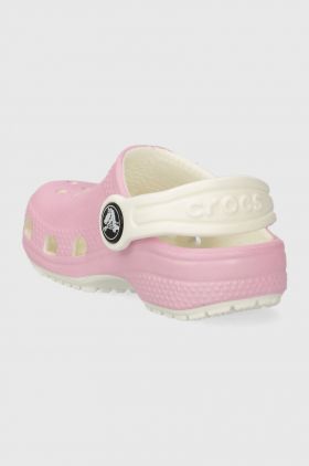 Crocs slapi copii GLOW IN THE DARK culoarea roz