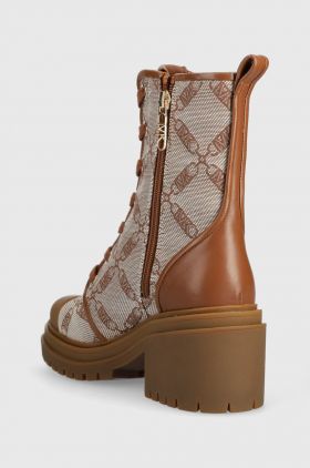 MICHAEL Michael Kors botine Hanley femei, culoarea maro, cu toc drept, 40F3HYME5Y