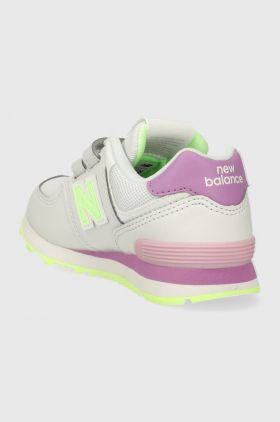 New Balance sneakers pentru copii PV574CX culoarea alb