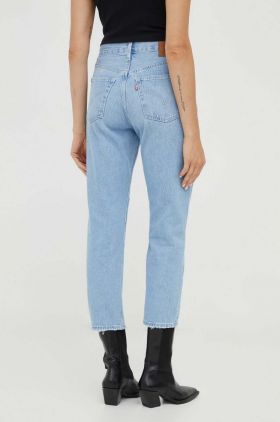 Levi's jeansi 501 CROP femei high waist