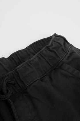 Coccodrillo pantaloni de bumbac pentru copii culoarea negru, neted