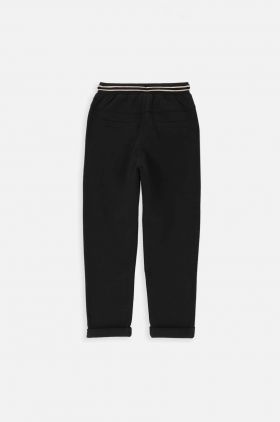 Coccodrillo pantaloni de trening pentru copii culoarea negru, neted