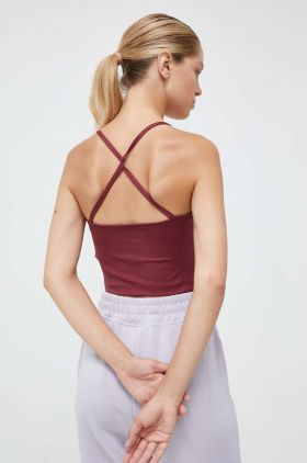 Puma top de yoga Studio Ultrabare culoarea bordo