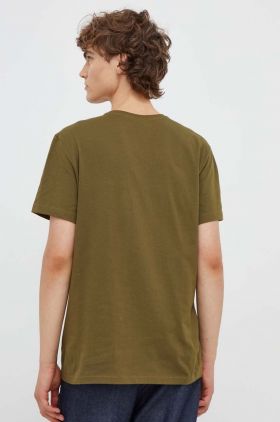 G-Star Raw tricou din bumbac culoarea verde, cu imprimeu