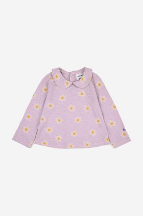 Bobo Choses longsleeve bebelusi culoarea violet, cu guler