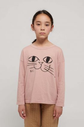 Bobo Choses longsleeve din bumbac pentru copii culoarea roz