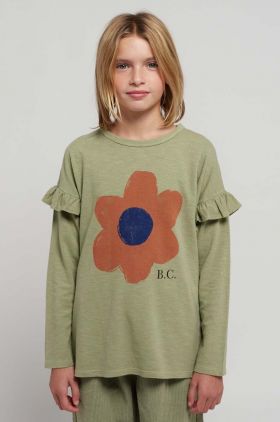 Bobo Choses longsleeve din bumbac pentru copii culoarea verde