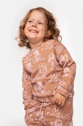 Coccodrillo bluza bebe x Looney Tunes culoarea maro, modelator