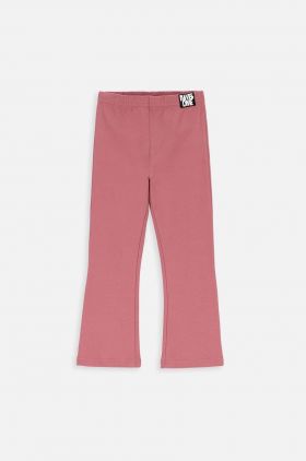 Coccodrillo pantaloni copii culoarea roz, neted