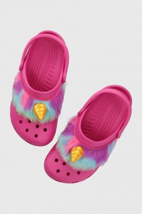 Crocs slapi copii Classic I Am Unicorn culoarea roz