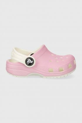 Crocs slapi copii GLOW IN THE DARK culoarea roz