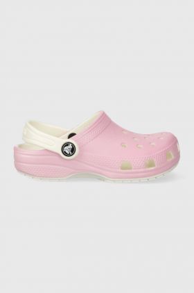 Crocs slapi copii Glow In The Dark culoarea roz