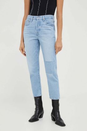 Levi's jeansi 501 CROP femei high waist