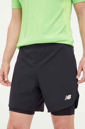 New Balance pantaloni scurți de alergare Q Speed culoarea negru