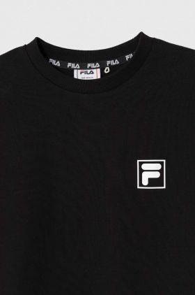 Fila bluza copii BLEIALF crew sweat culoarea negru, cu imprimeu