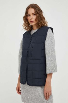 Rains vesta 18160 Vests culoarea albastru marin, de tranzitie