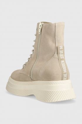 Steve Madden bocanci din piele intoarsa Gaja femei, culoarea bej, cu platforma, SM11002672