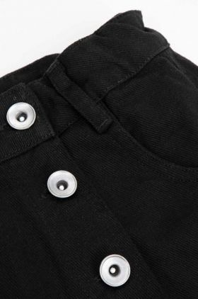 Coccodrillo fusta denim pentru copii culoarea negru, mini, evazati