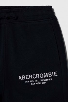 Abercrombie & Fitch pantaloni de trening pentru copii culoarea albastru marin, cu imprimeu