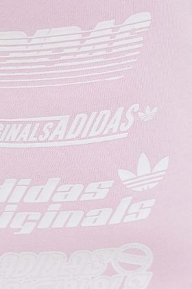 adidas Originals pantaloni de trening culoarea roz, cu imprimeu