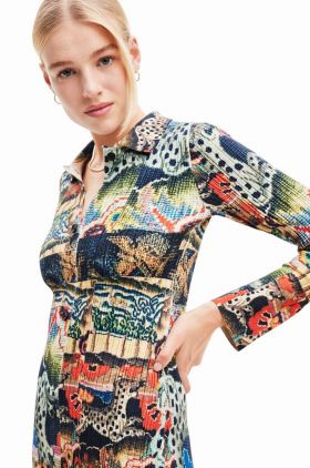 Desigual rochie midi, drept