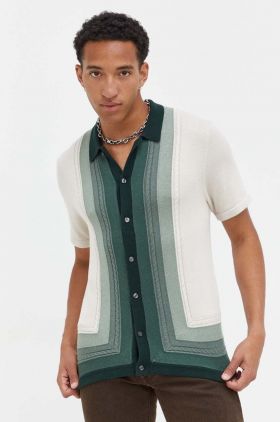 Abercrombie & Fitch cardigan barbati, culoarea verde