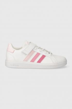 adidas sneakers pentru copii GRAND COURT 2.0 EL culoarea alb