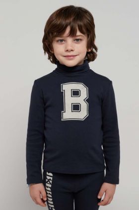 Bobo Choses longsleeve copii culoarea albastru marin, cu imprimeu