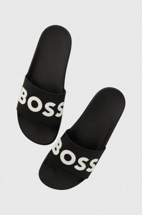 BOSS papuci Kirk barbati, culoarea negru, 50498241