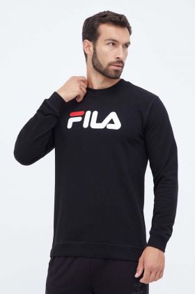 Fila bluza barbati, culoarea negru, cu imprimeu