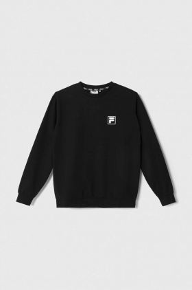 Fila bluza copii BLEIALF crew sweat culoarea negru, cu imprimeu