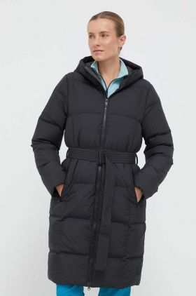 Jack Wolfskin geaca de puf femei, culoarea negru, de iarna