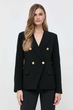 MICHAEL Michael Kors sacou culoarea negru, cu doua randuri de nasturi, neted