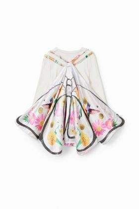 Desigual bluza copii culoarea alb, cu imprimeu