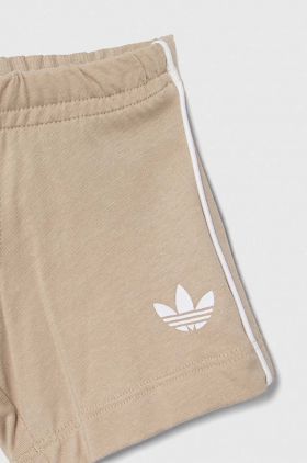 adidas Originals set de bumbac pentru copii culoarea bej