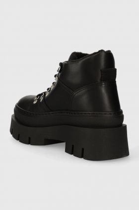 Aldo cizme de piele Tiptop femei, culoarea negru, cu platforma, izolare usoara, 13672324.TIPTOP