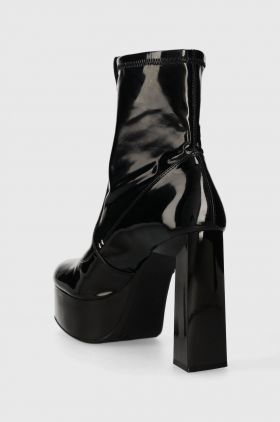 Armani Exchange botine femei, culoarea negru, cu toc drept, XDM013.XV753.00002