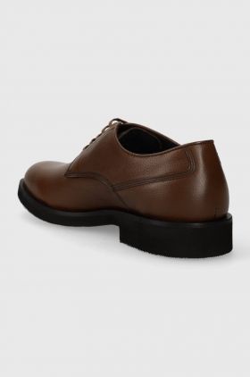 BOSS pantofi de piele Baird barbati, culoarea maro, 50503445