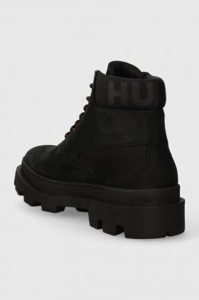 HUGO pantofi de piele intoarsa Graham barbati, culoarea negru, 50503732