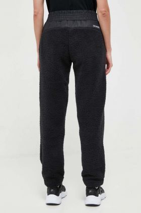 Columbia pantaloni femei, culoarea negru, neted