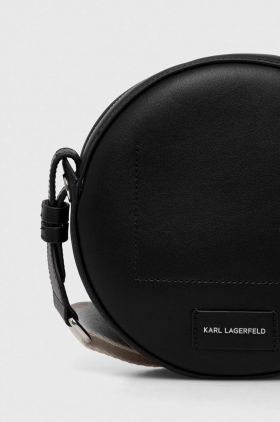 Karl Lagerfeld poseta de piele culoarea negru