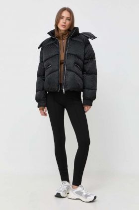 BOSS geaca femei, culoarea negru, de iarna, oversize