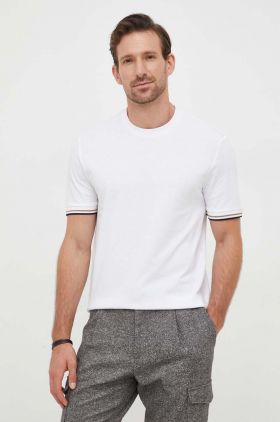 BOSS tricou din bumbac culoarea alb, uni 50501097