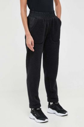 Columbia pantaloni femei, culoarea negru, neted