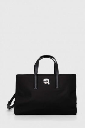 Karl Lagerfeld poseta culoarea negru