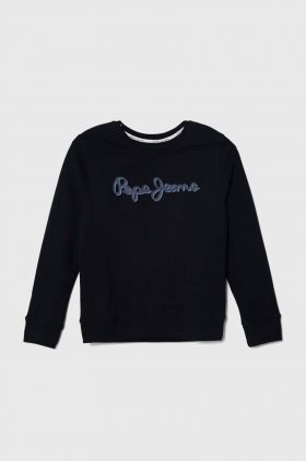 Pepe Jeans bluza copii culoarea albastru marin, cu imprimeu