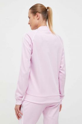 adidas Originals bluza femei, culoarea roz, cu imprimeu