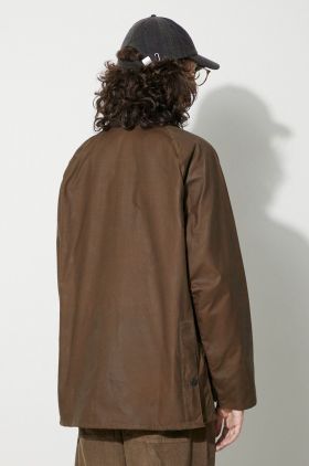 Barbour geacă Bedale Wax Jacket bărbați, culoarea maro, de tranziție MWX0018